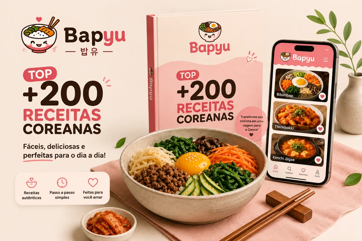 Bapyu: plataforma online com mais de 200 receitas coreanas fáceis de fazer